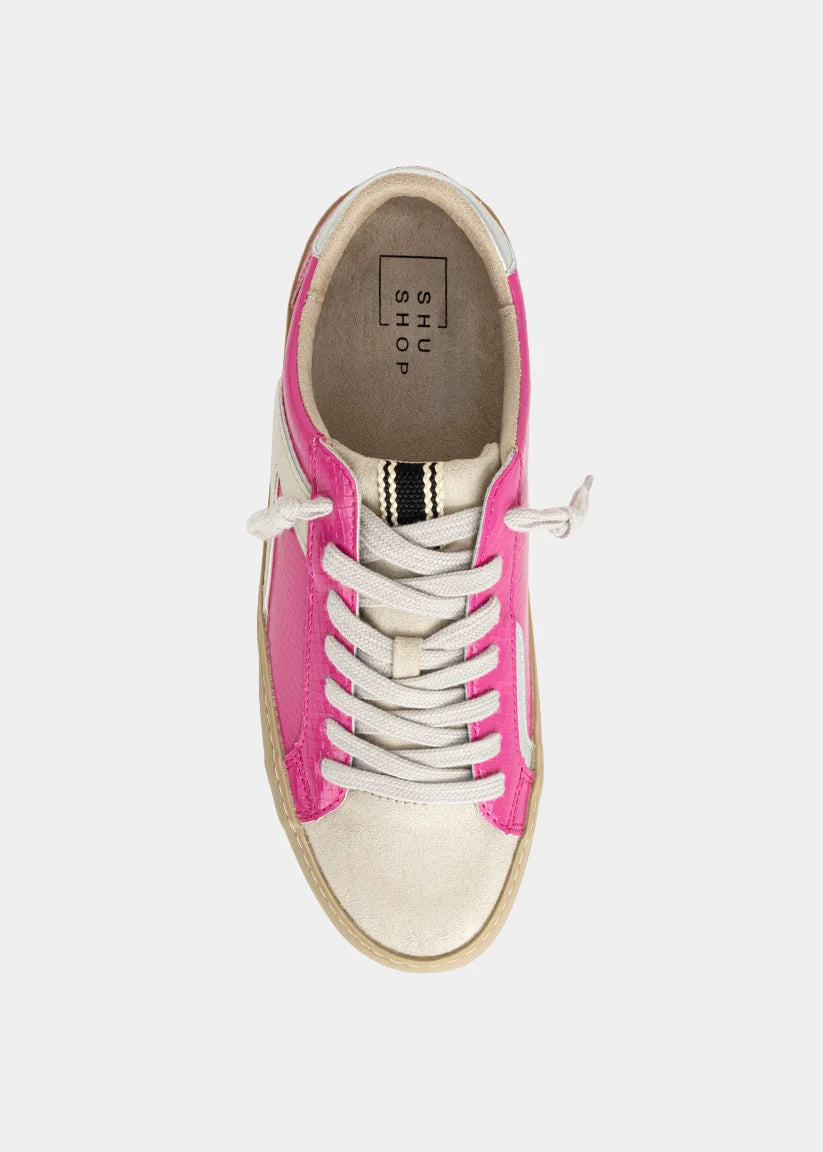 Shushop Robbie Hot Pink Snake Sneaker