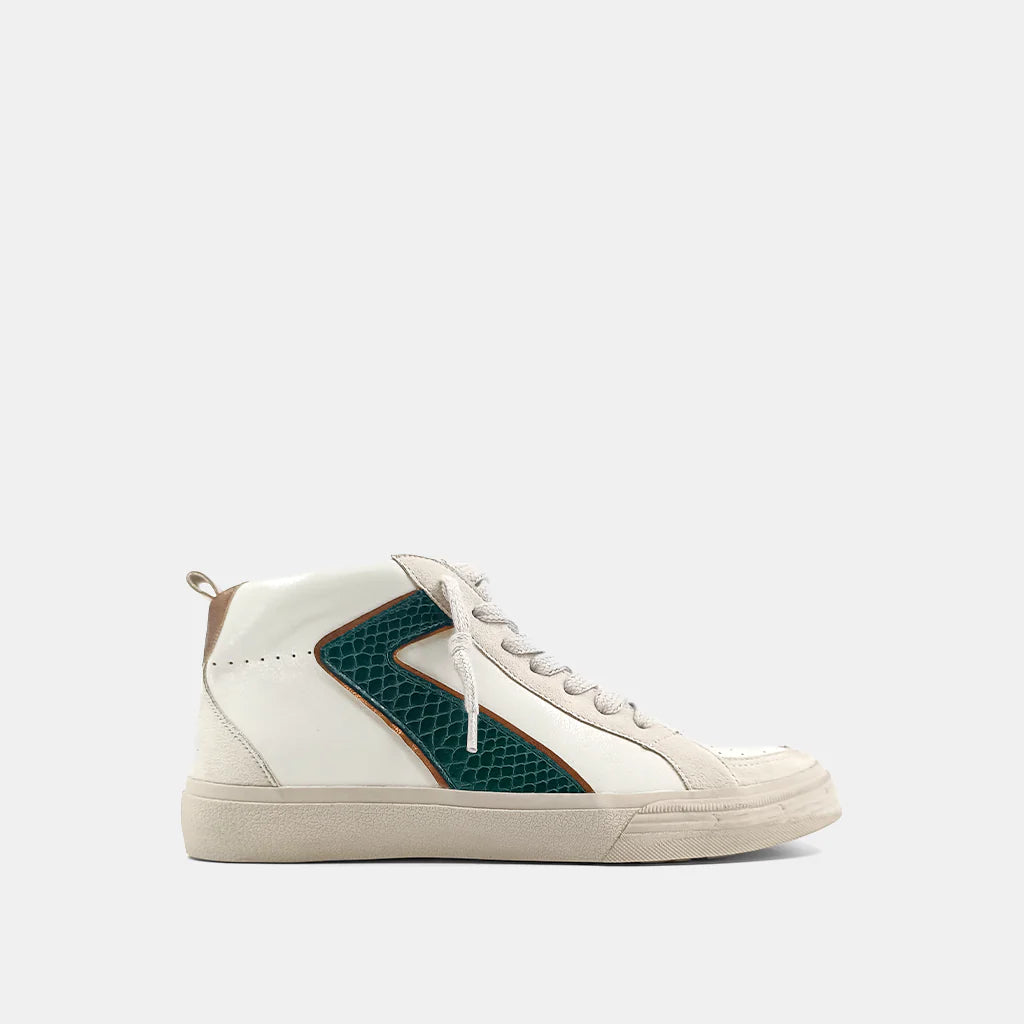 Shu Shop Sandy Dark Green Snakeskin Sneakers