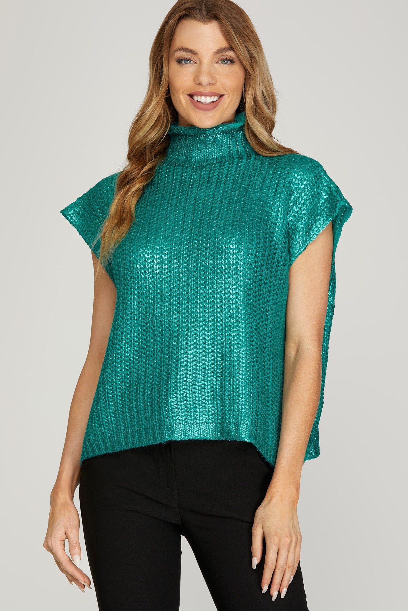 Emerald Metallic Foil Top