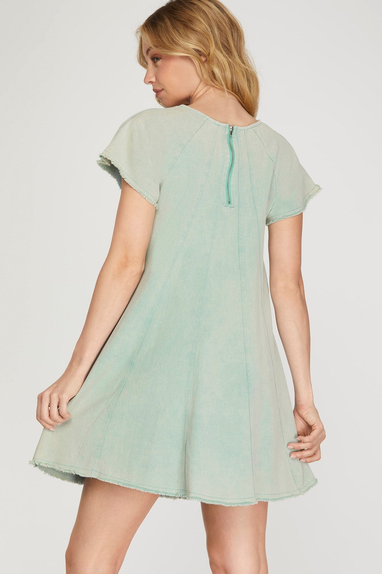 Seafoam Woven Dress