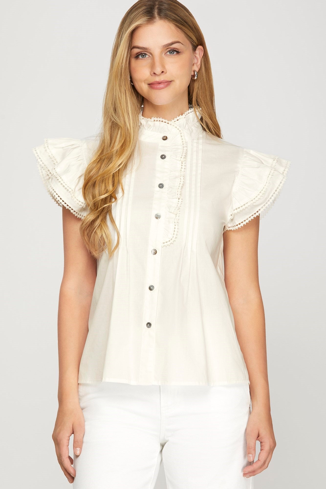 Off White Edge Trim Top