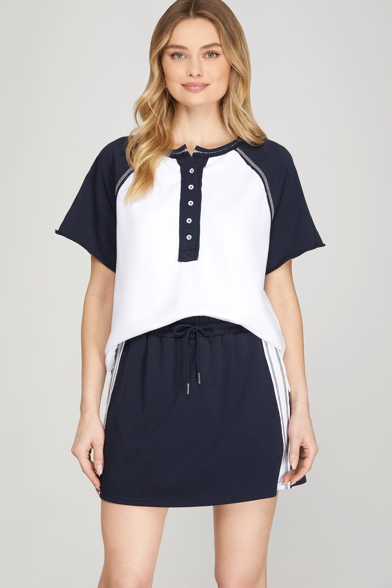 Black Game Day Top & Skirt Set