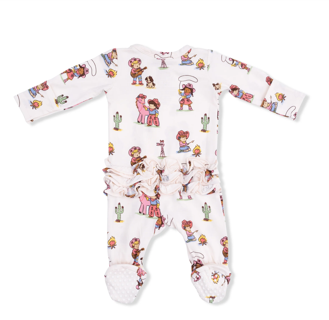 Angel Dear Vintage Cowgirl Ruffle Back Footie