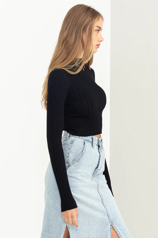 FALL IS HERE MOCK NECK SWEATER TOP