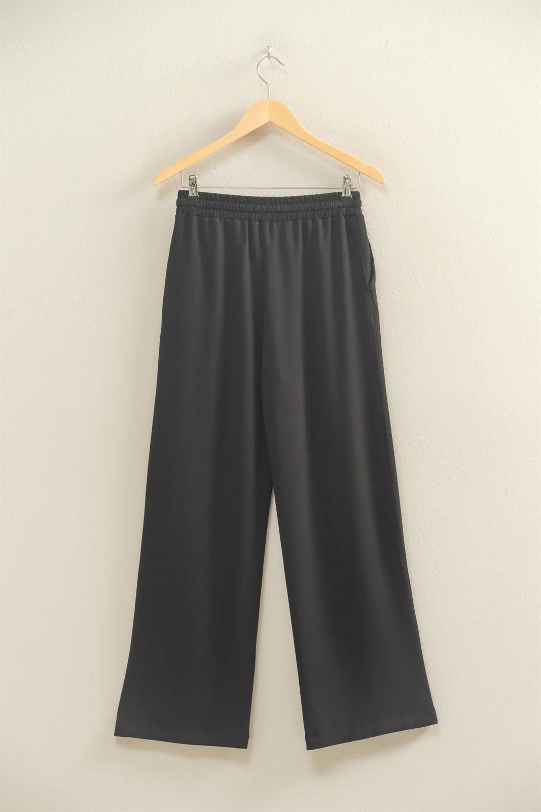 Black Scuba fabric Sweatshirt & Pants Set