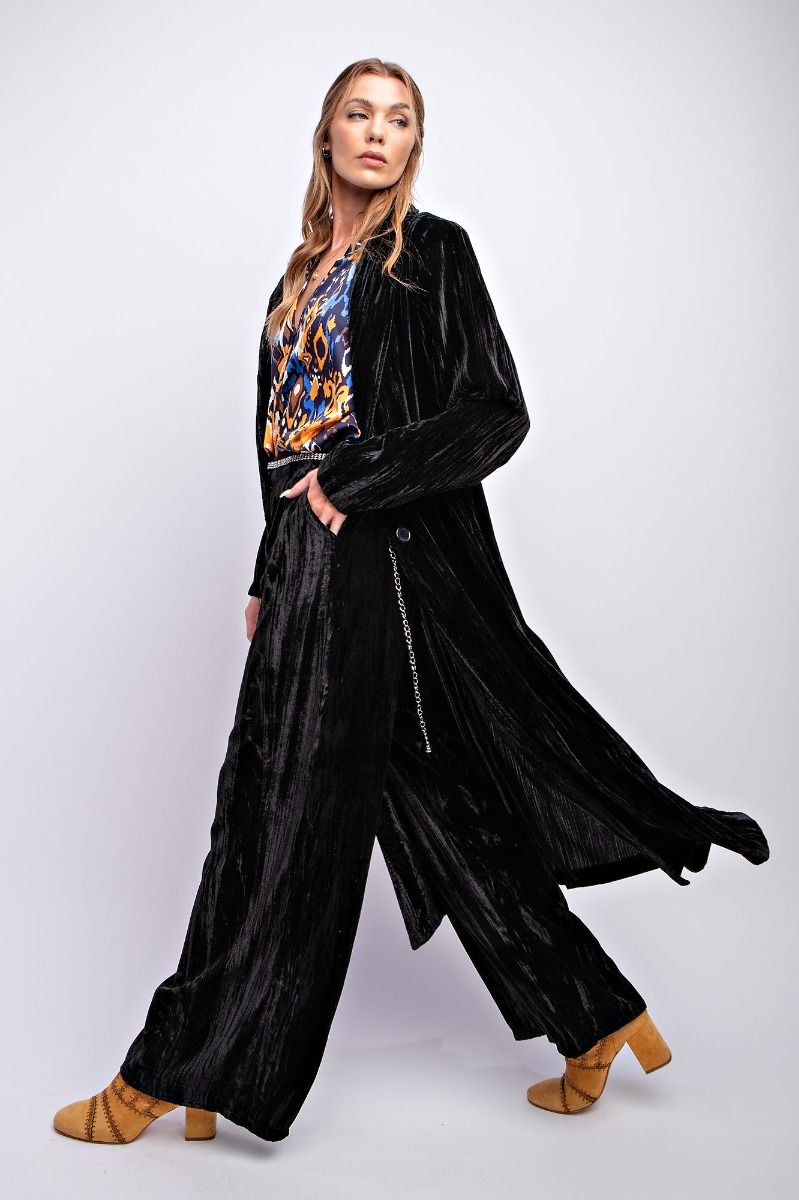 Black Velvet Duster