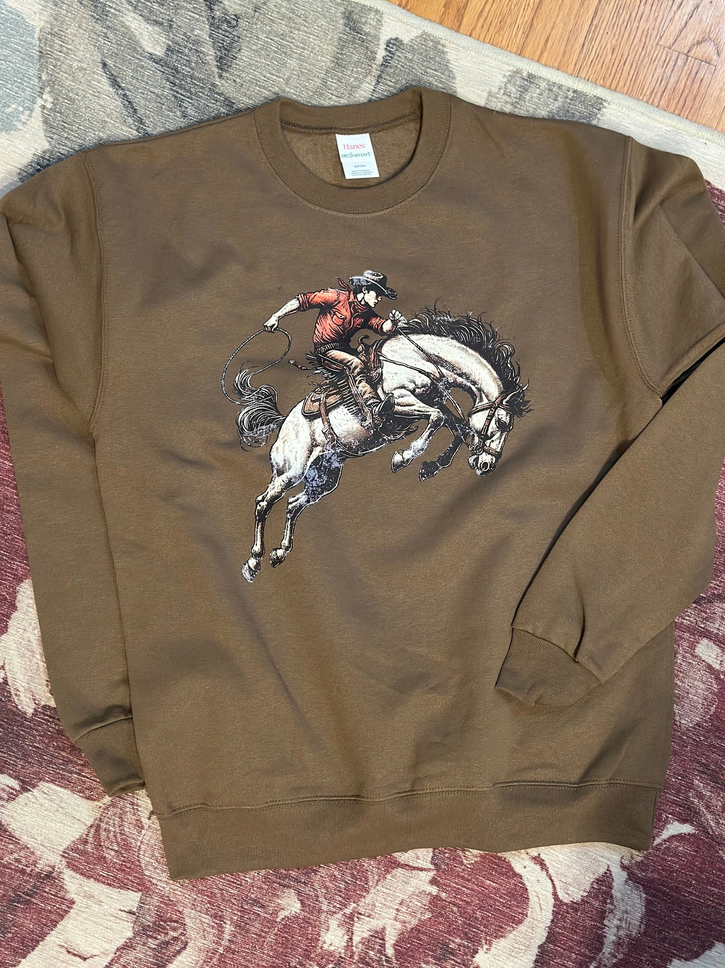 Brown Bucking Horse Sweatshirt