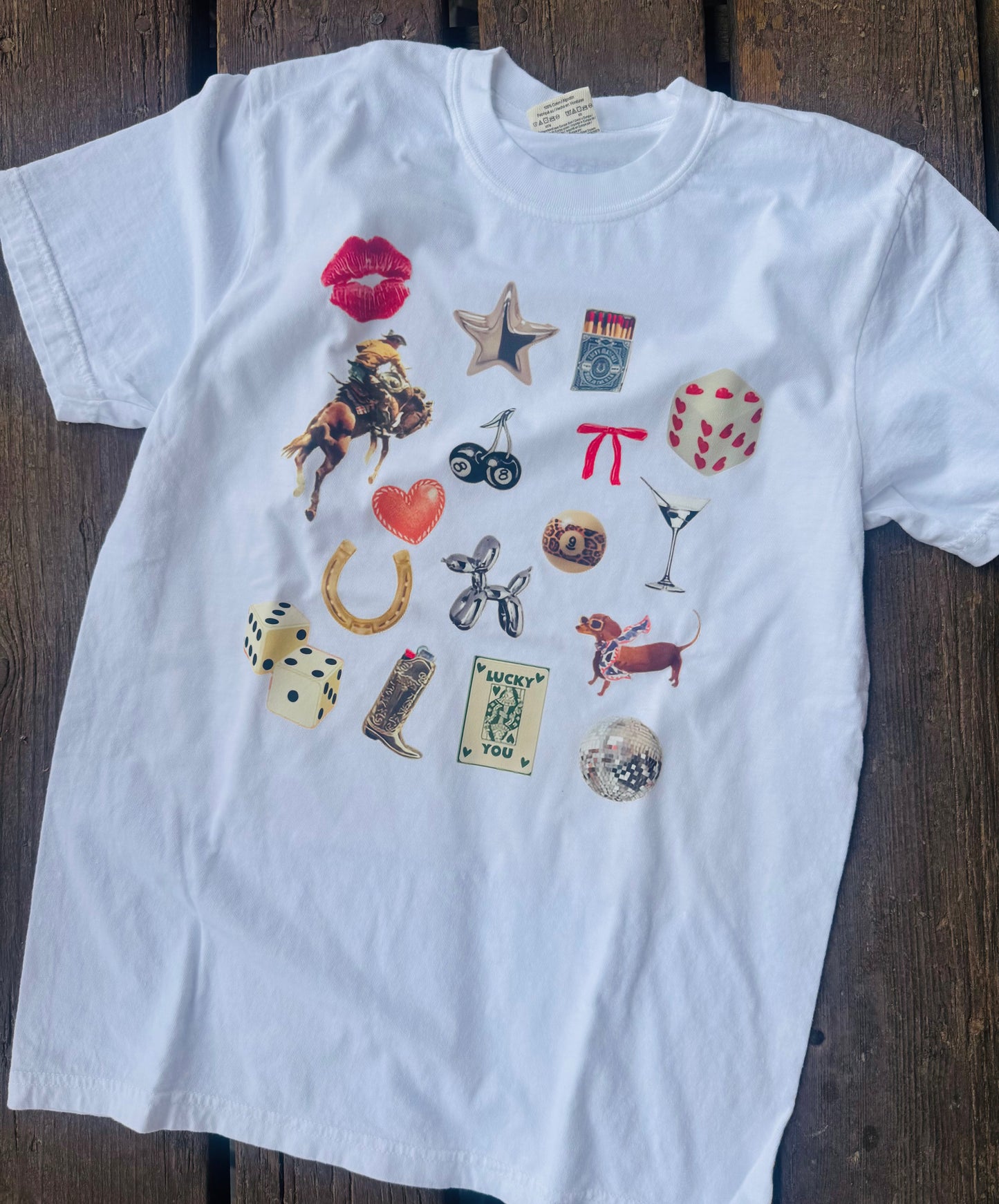 Cowgirl Couture Collage Tee-LF