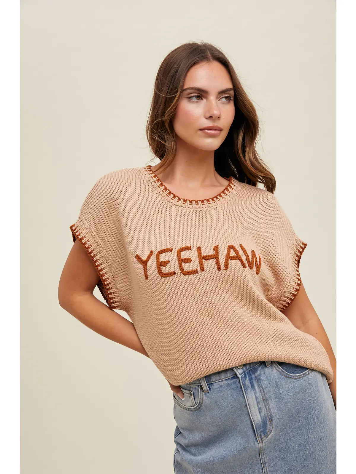 Yee Haw Hand Lettered Sweater