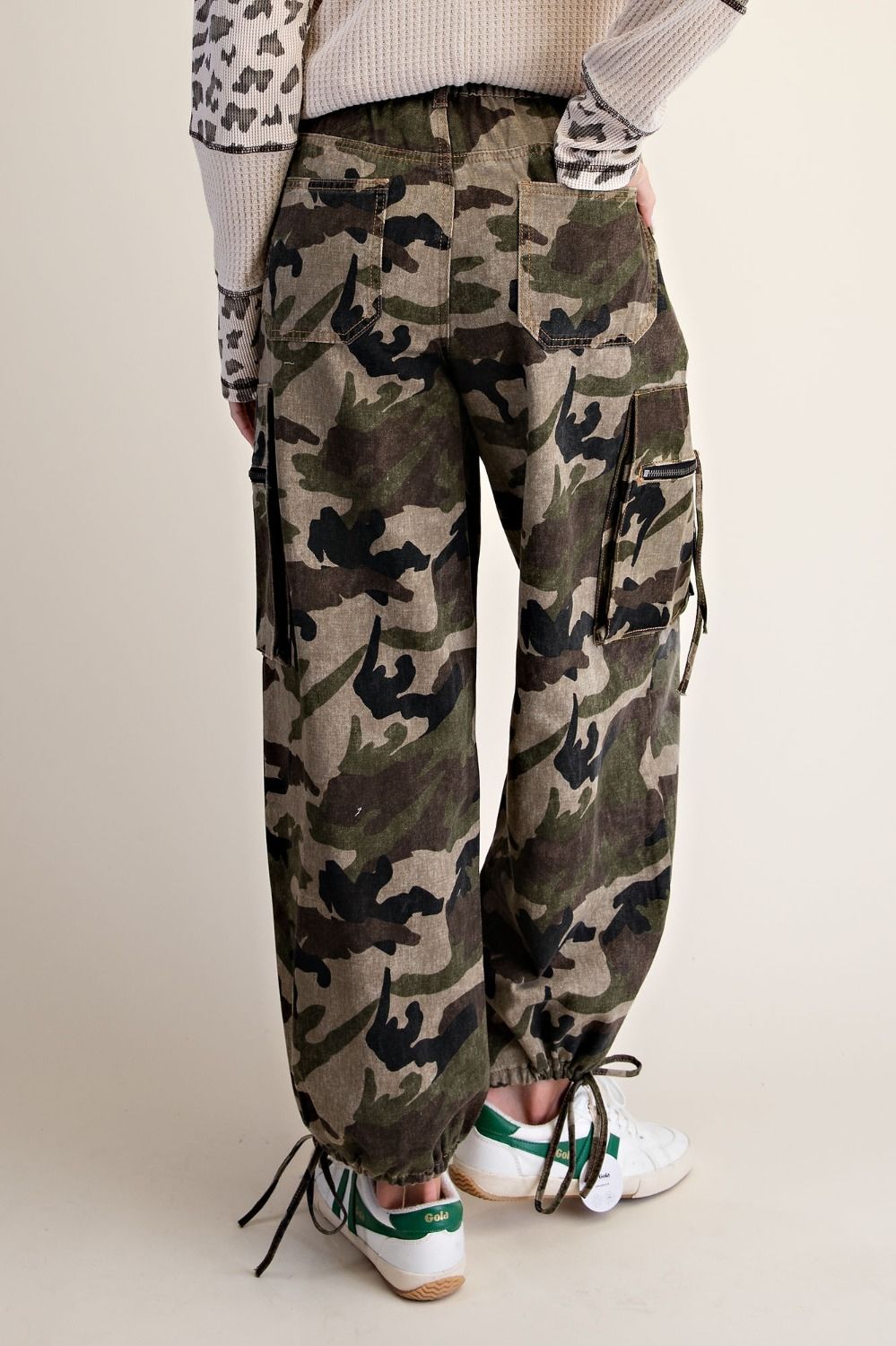 Camouflage Print Cargo Pants