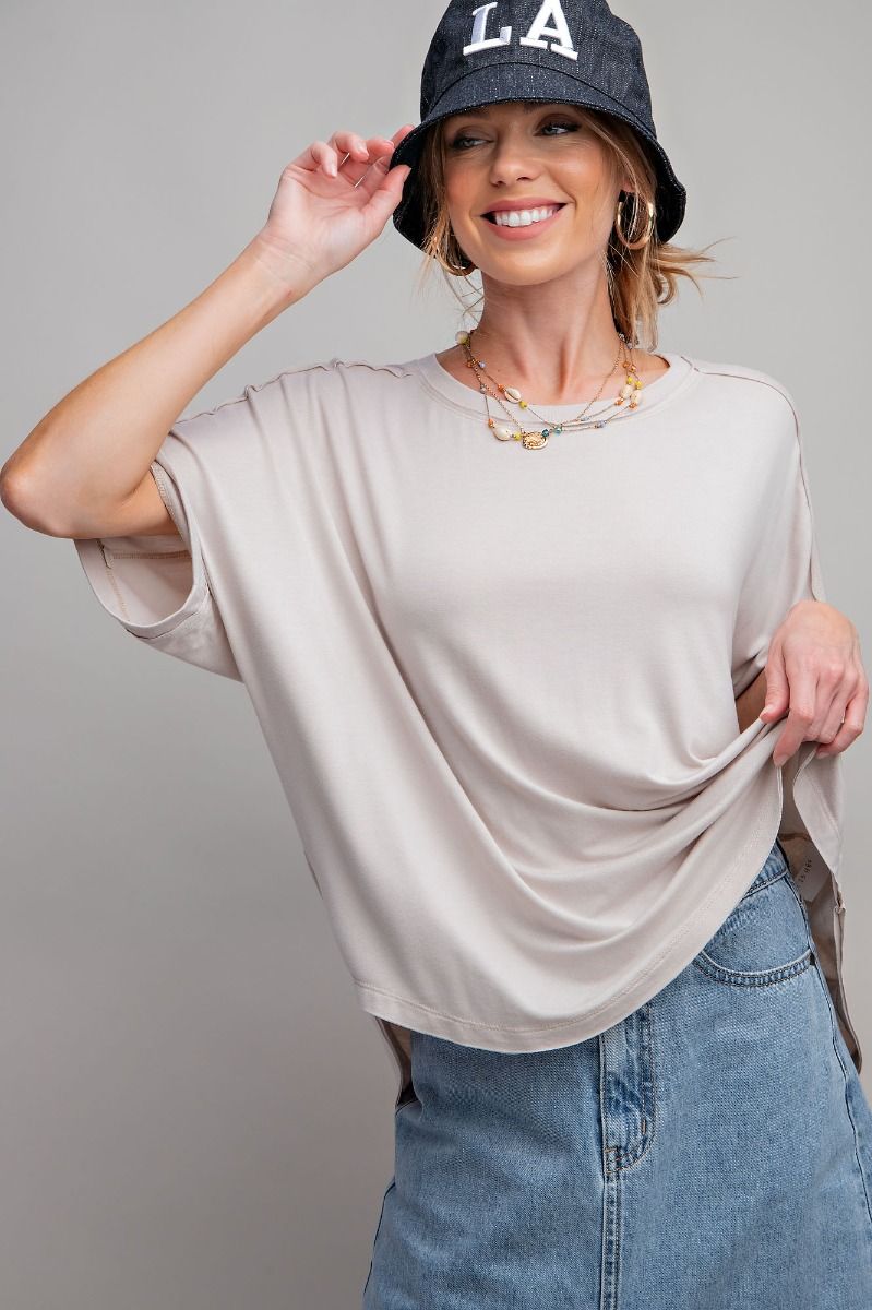 Eggshell Rayon Tunic Top
