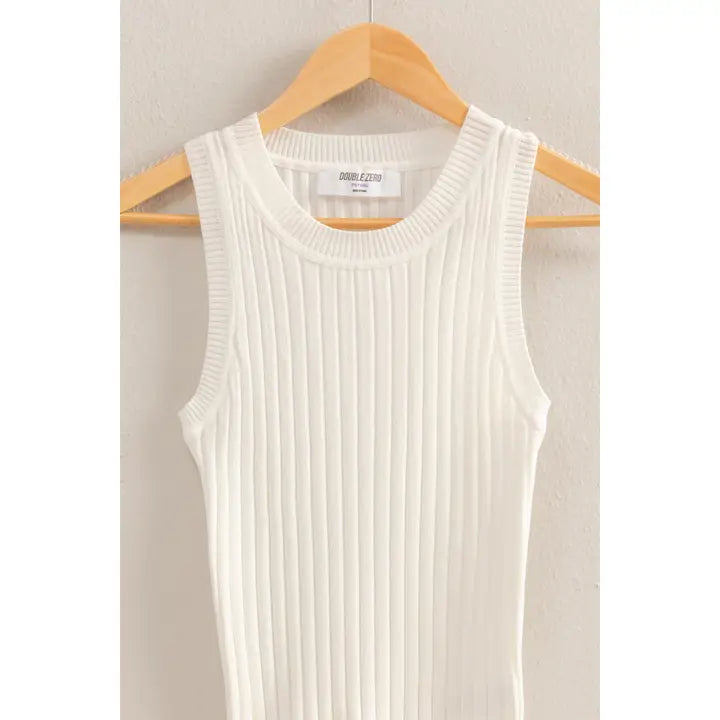 Off White Everyday Ribbed Tank Top