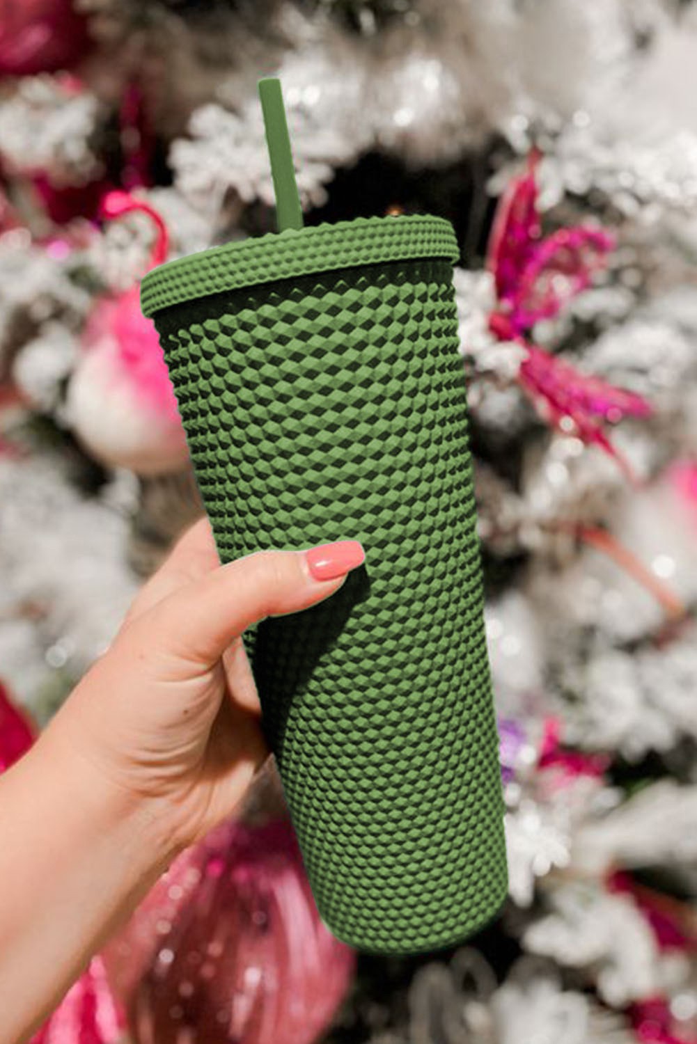 Green Matte Diamond Tumbler Cup