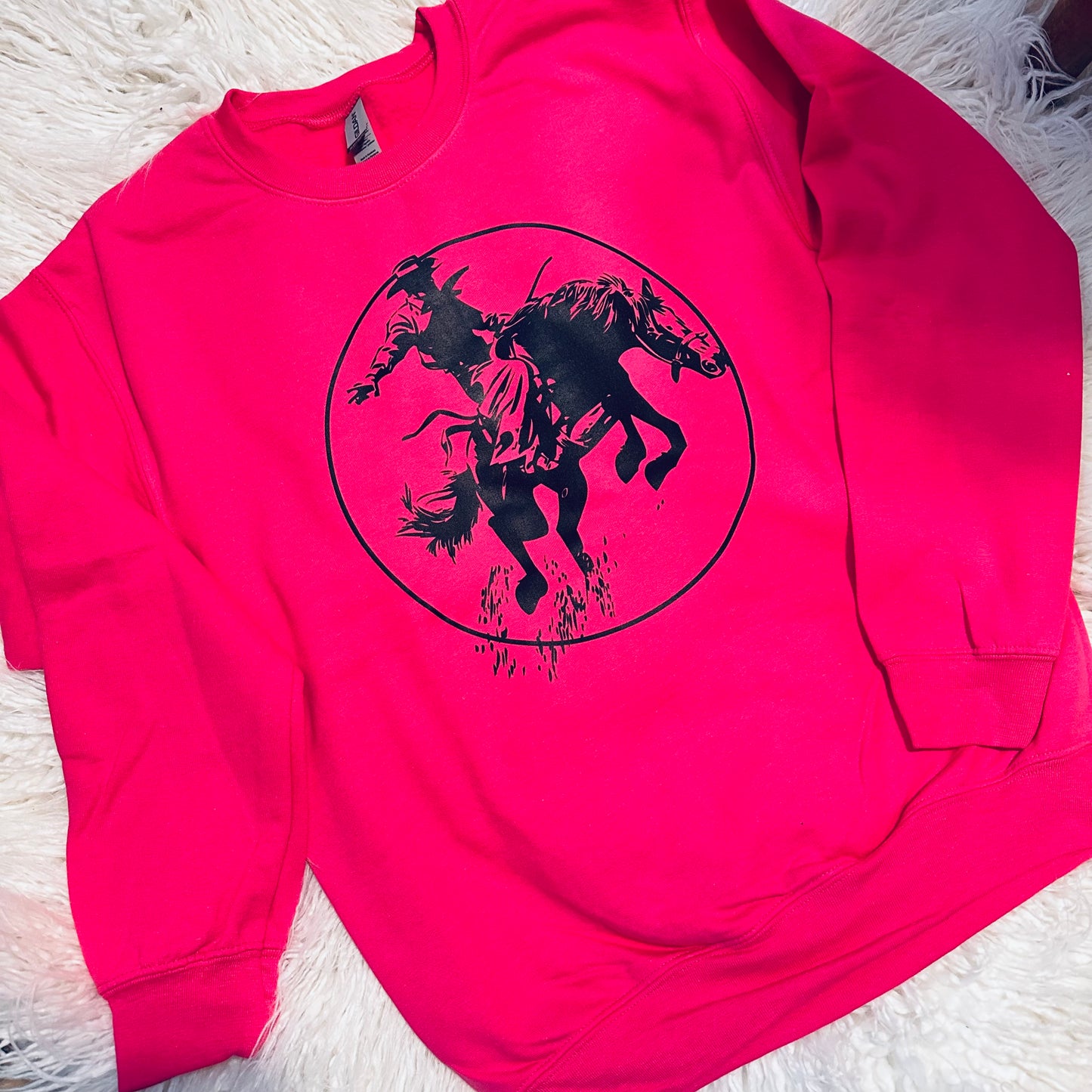 Hot Pink Rodeo Bronc Sweatshirt