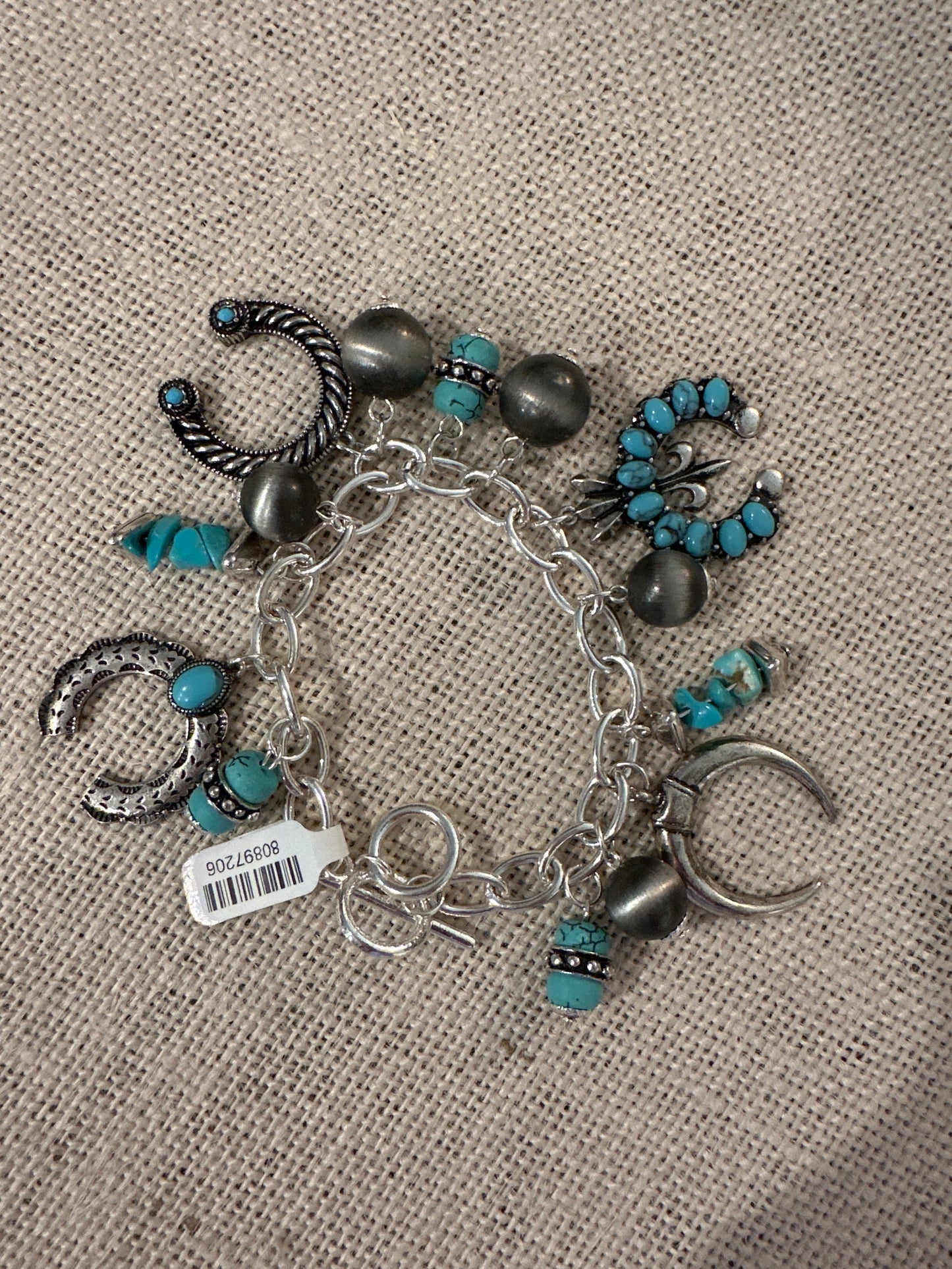 Turquoise Squash Charm Bracelet