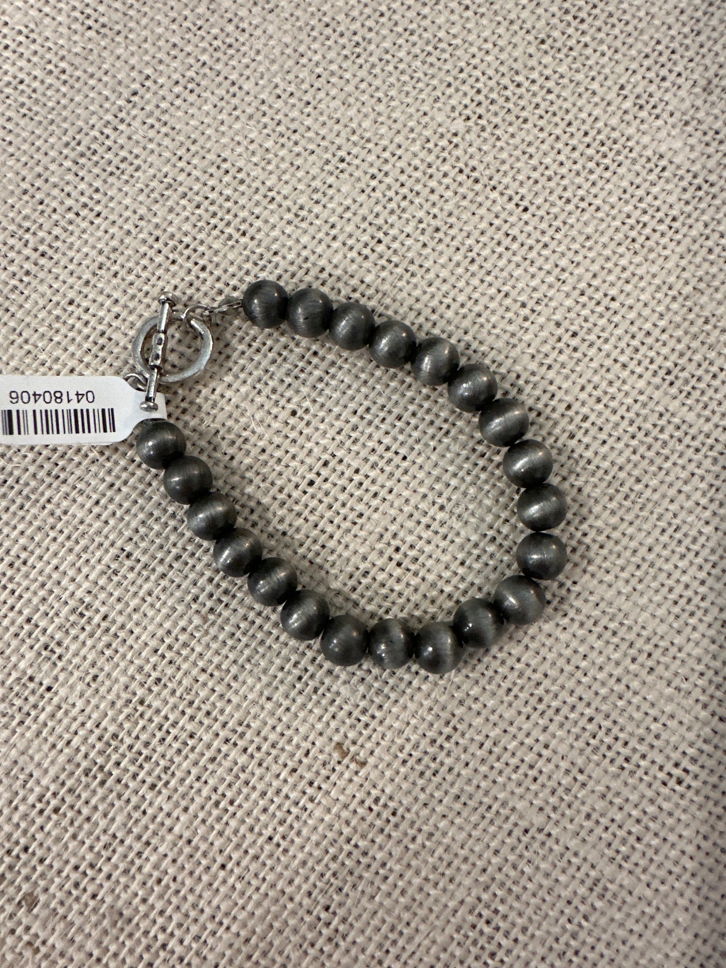 Pewter Pearl Bracelet