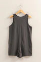 Black Cotton Shorts Romper