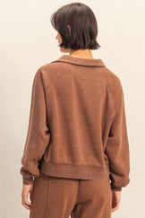 Chestnut Raglan Sleeve Sweatshirt