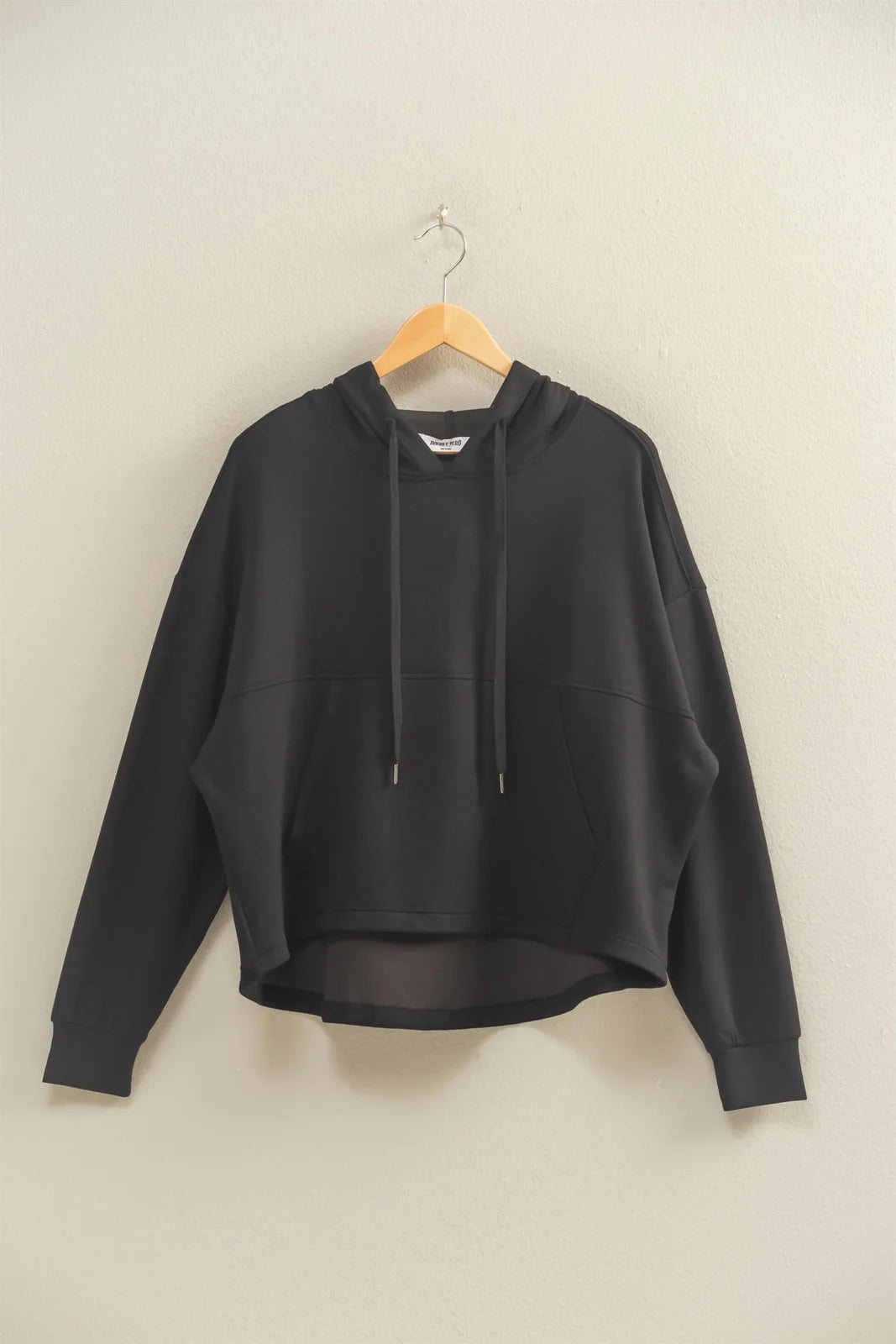 Black Scuba fabric Sweatshirt & Pants Set
