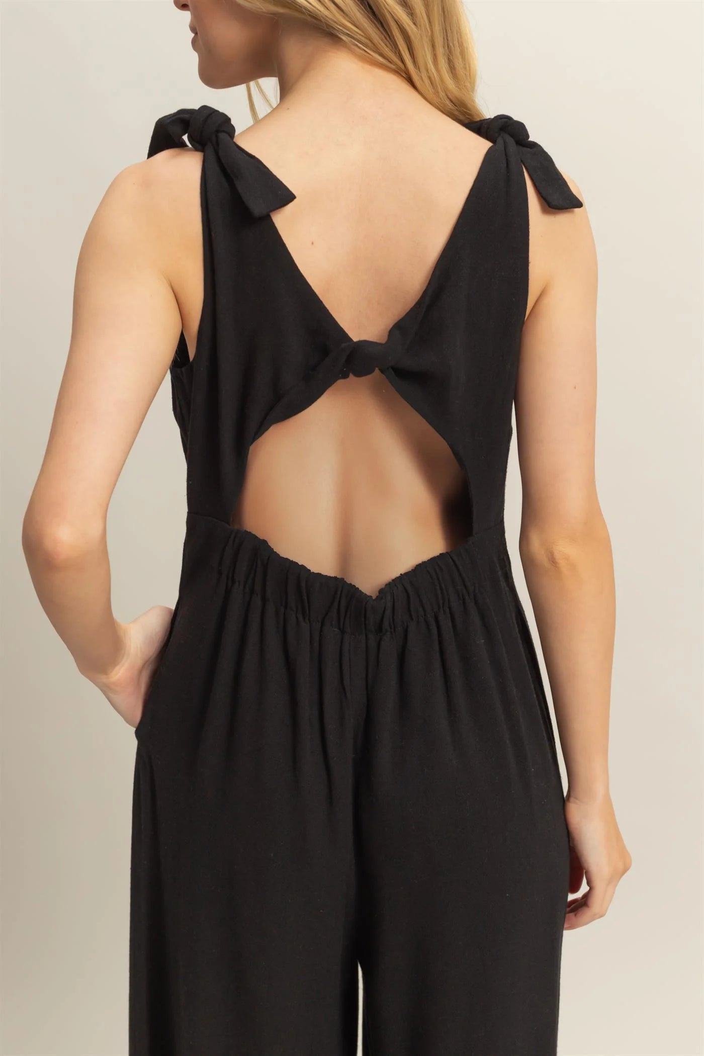 Black Open Back Jumpsuit