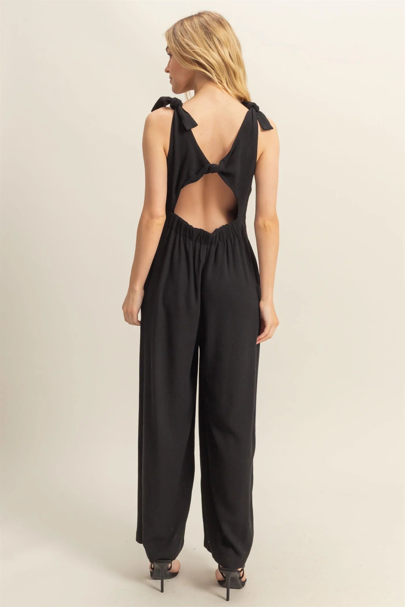 Black Open Back Jumpsuit