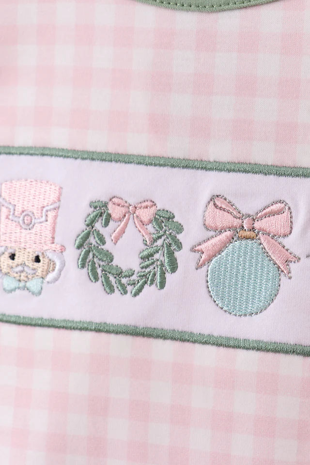 Pink Nutcracker Gingham PJ Set