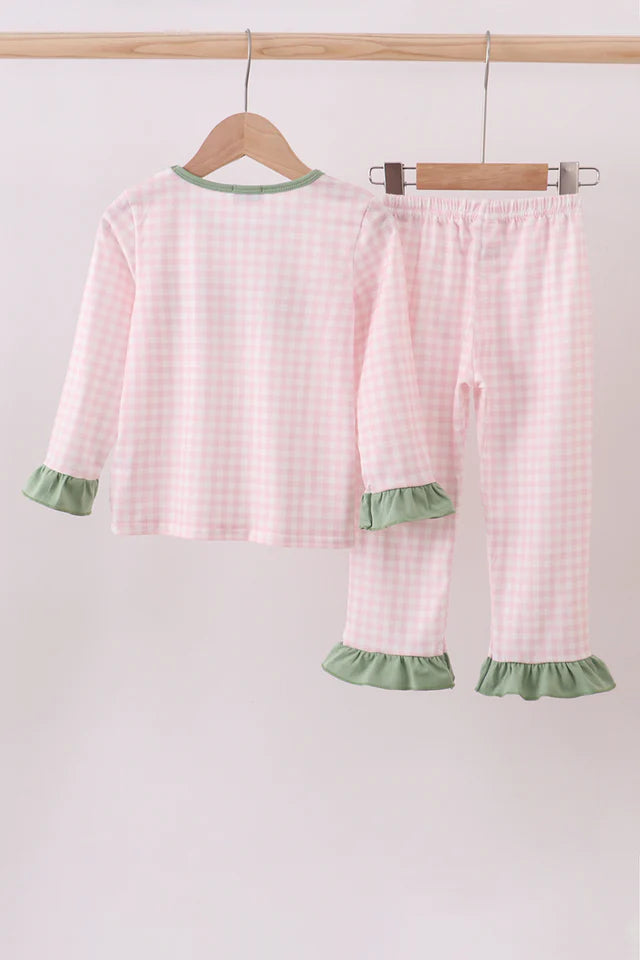 Pink Nutcracker Gingham PJ Set
