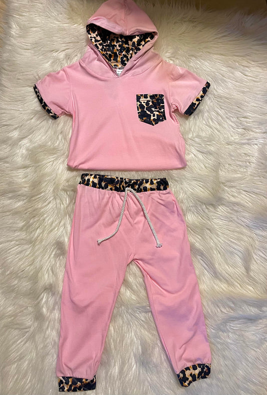Girls Pink & Cheetah Set