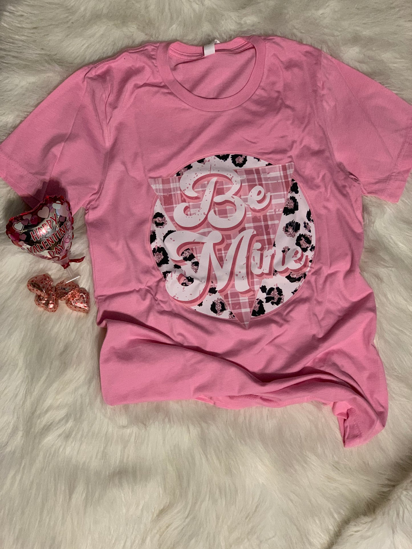 BE MINE Pink Leopard Tee