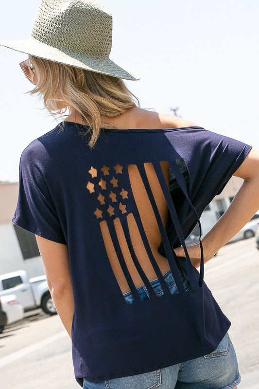 Navy Patriotic Tee