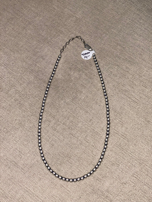 4mm 14” Navajo Pearl Necklace