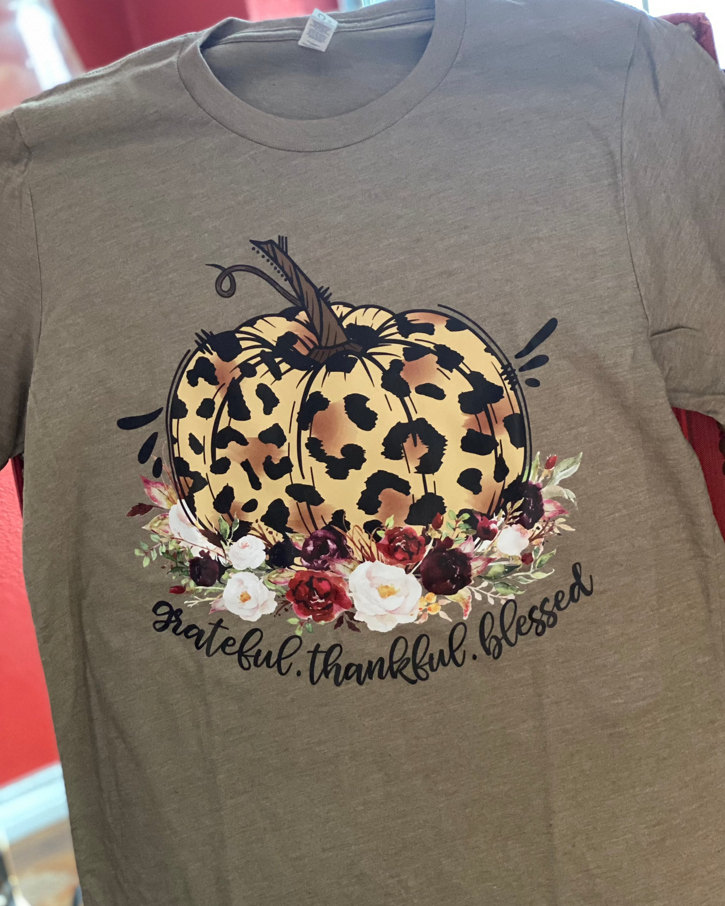 Blessed Leopard Pumpkin Tee