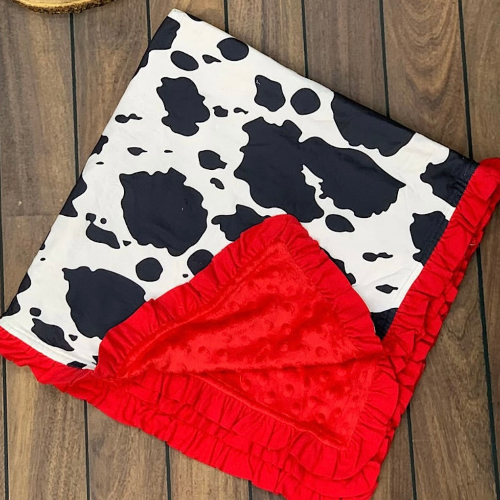 Cow Print Baby Blanket JUST A LITTLE WESTERN