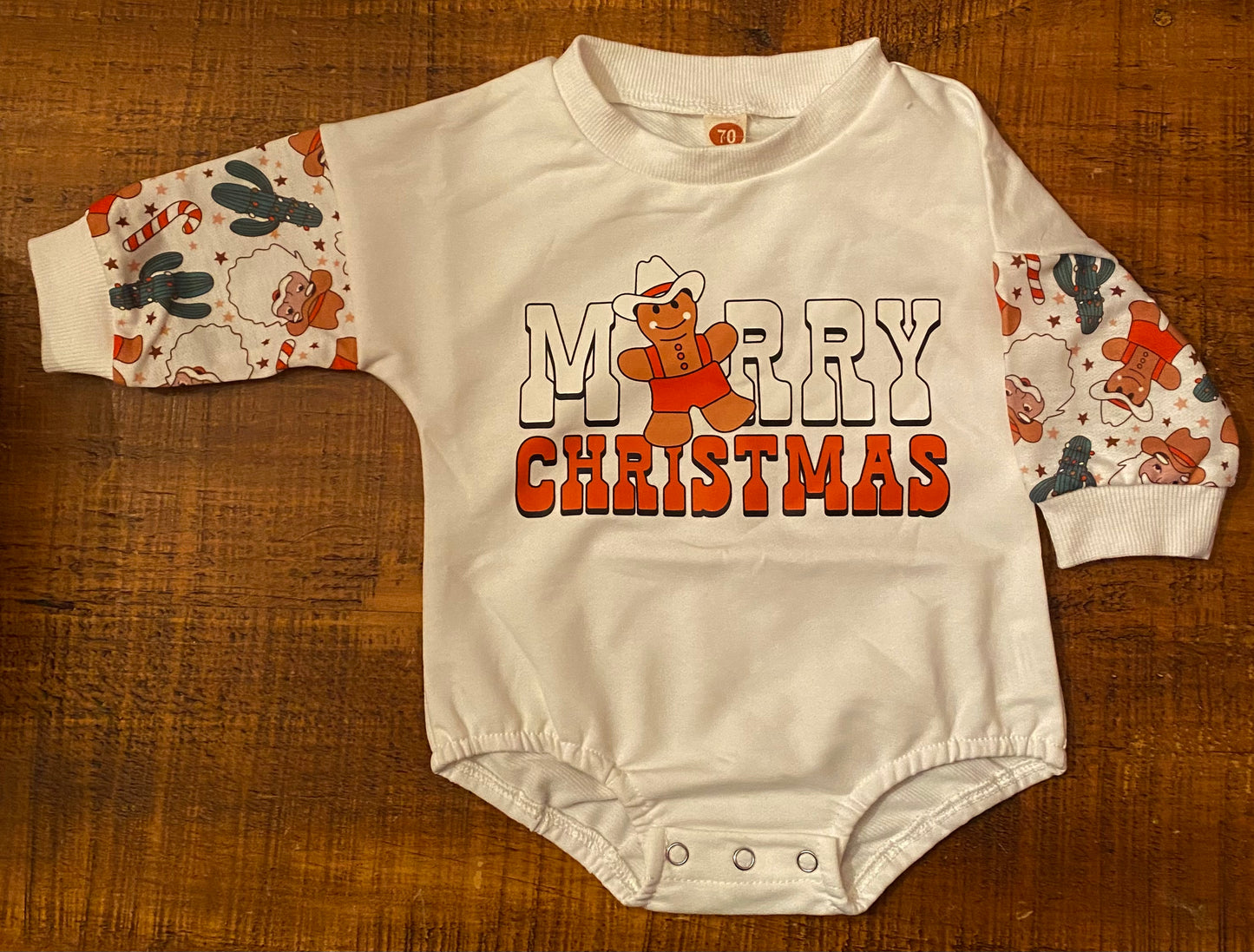 Merry Christmas Gingerbread Onesie