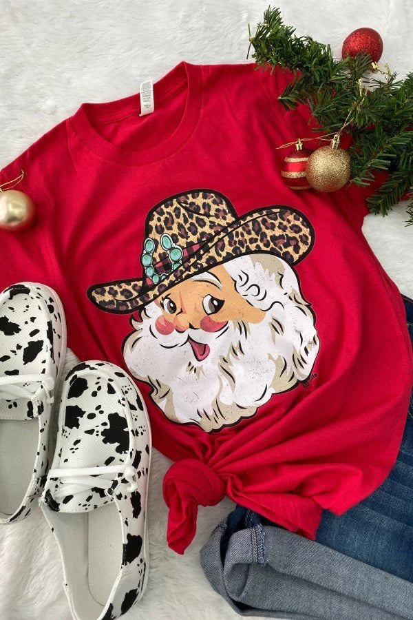 Leopard Cowboy Santa