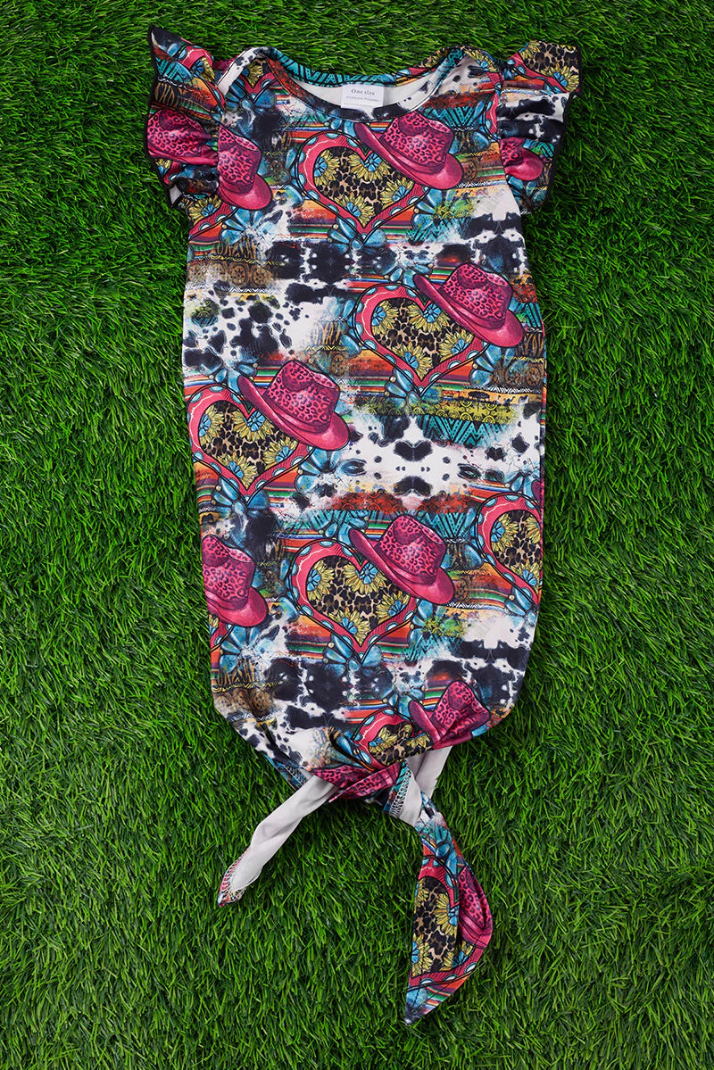 Hot Pink Cowgirl Hat Gown