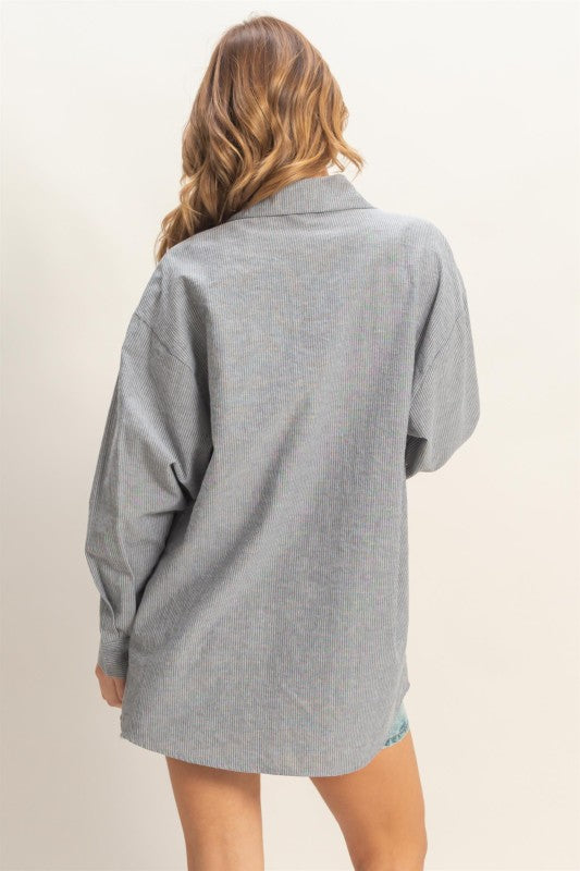 Black Button Up Top