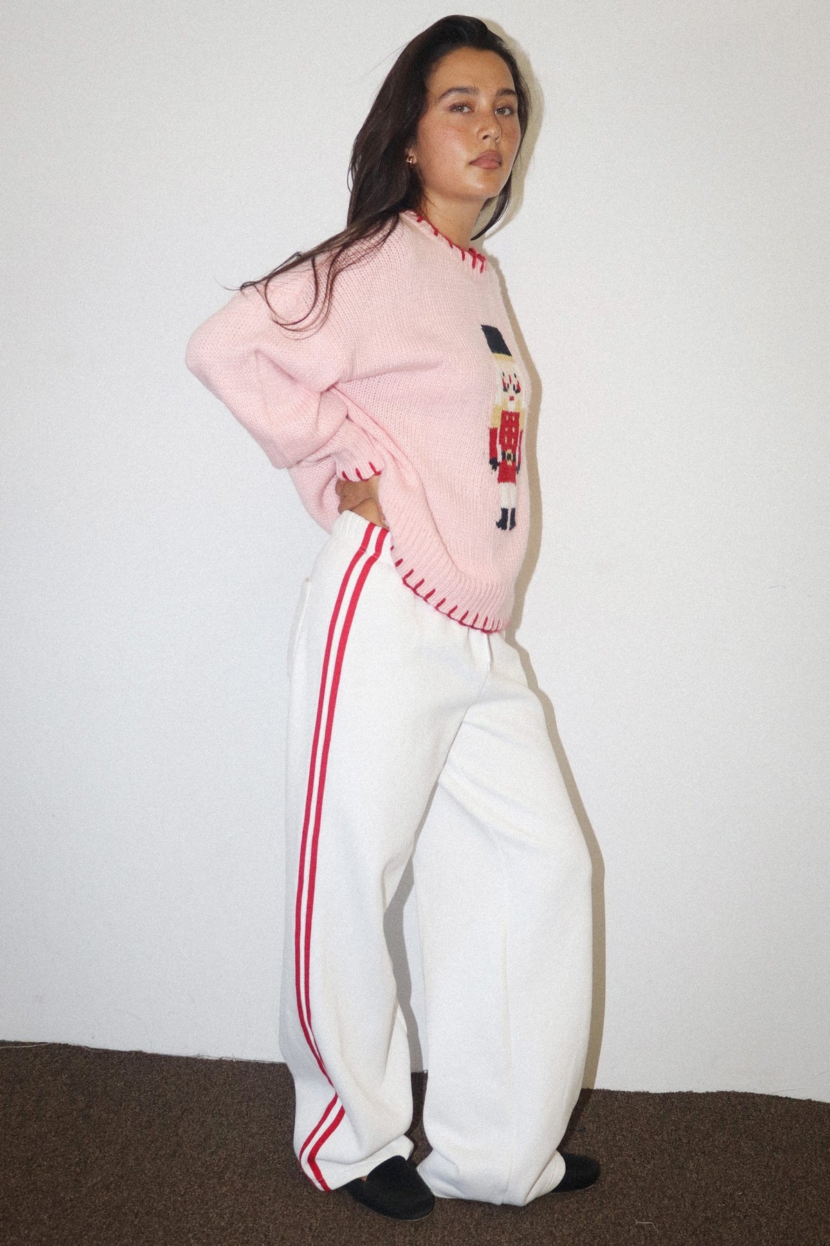 Nutcracker Intarsia Crew Neck Sweater
