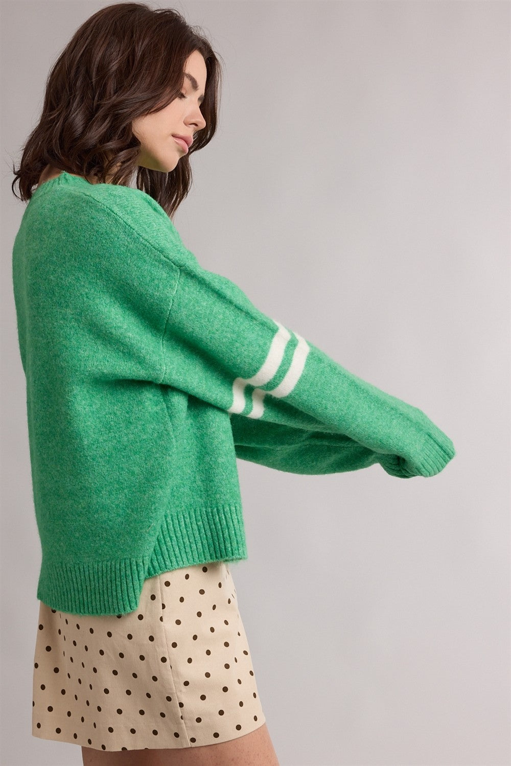 Golf Cart Graphic Cozy Sweater- Green