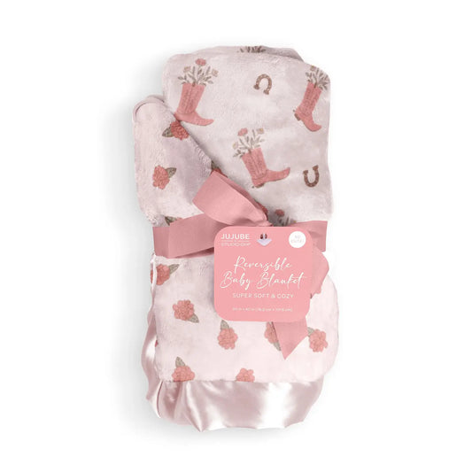 Bloomin Boot Reversible Baby Blanket