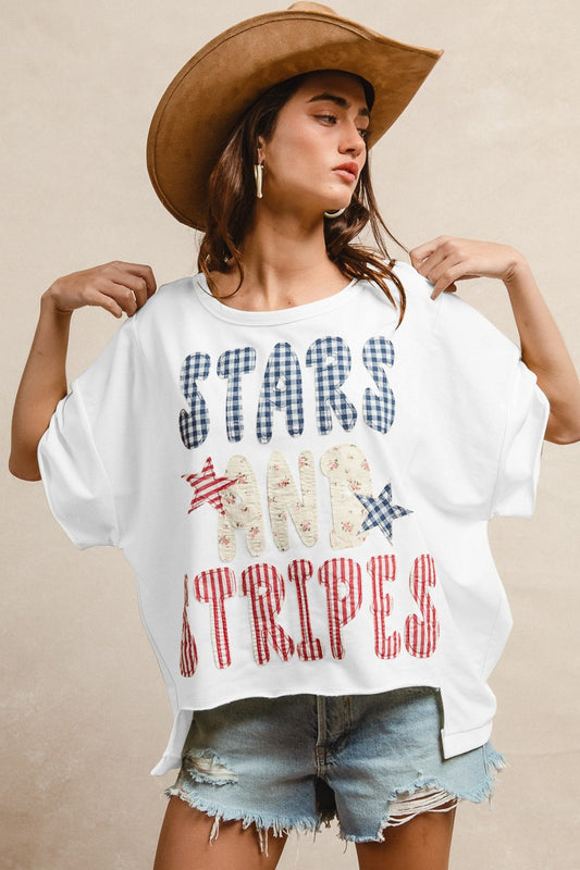 Stars & Stripes Patchwork Top