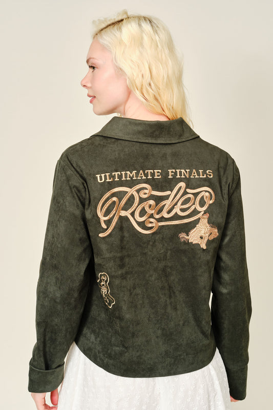 Rodeo Embroidered Suede Jacket