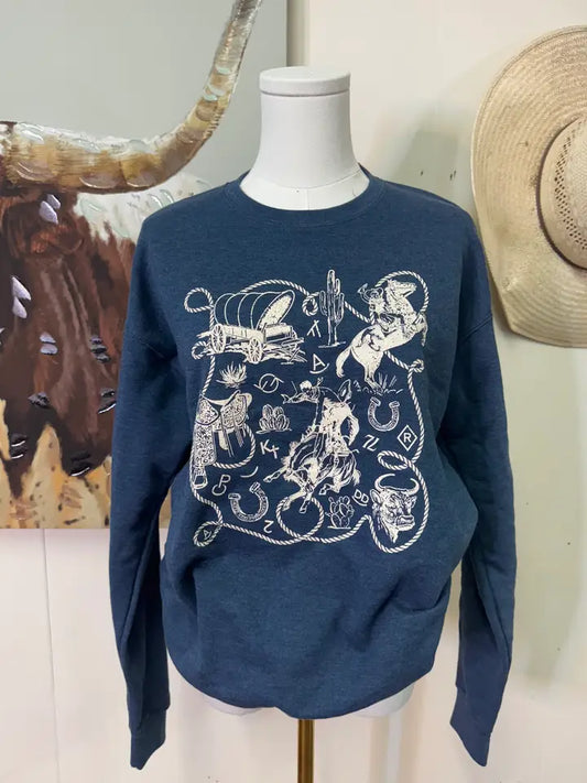 Western Icons Graphic Sweatshirt
