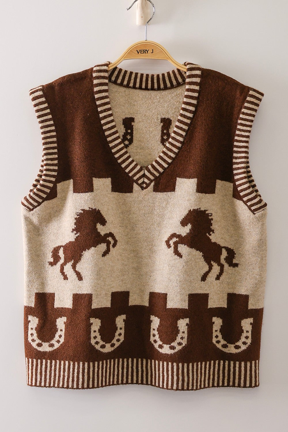 Horse & Horseshoe Sweater Vest