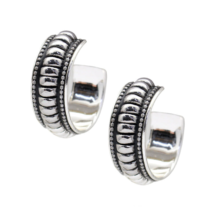 Chunky Bubble Hoop Post Earring