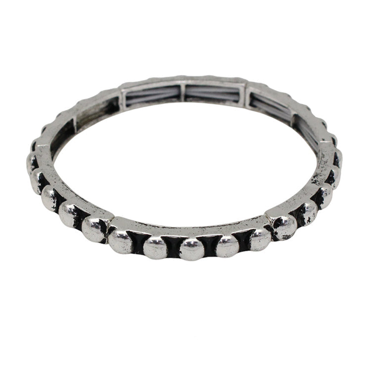 Thin Bubble Bead Stretchy Bracelet