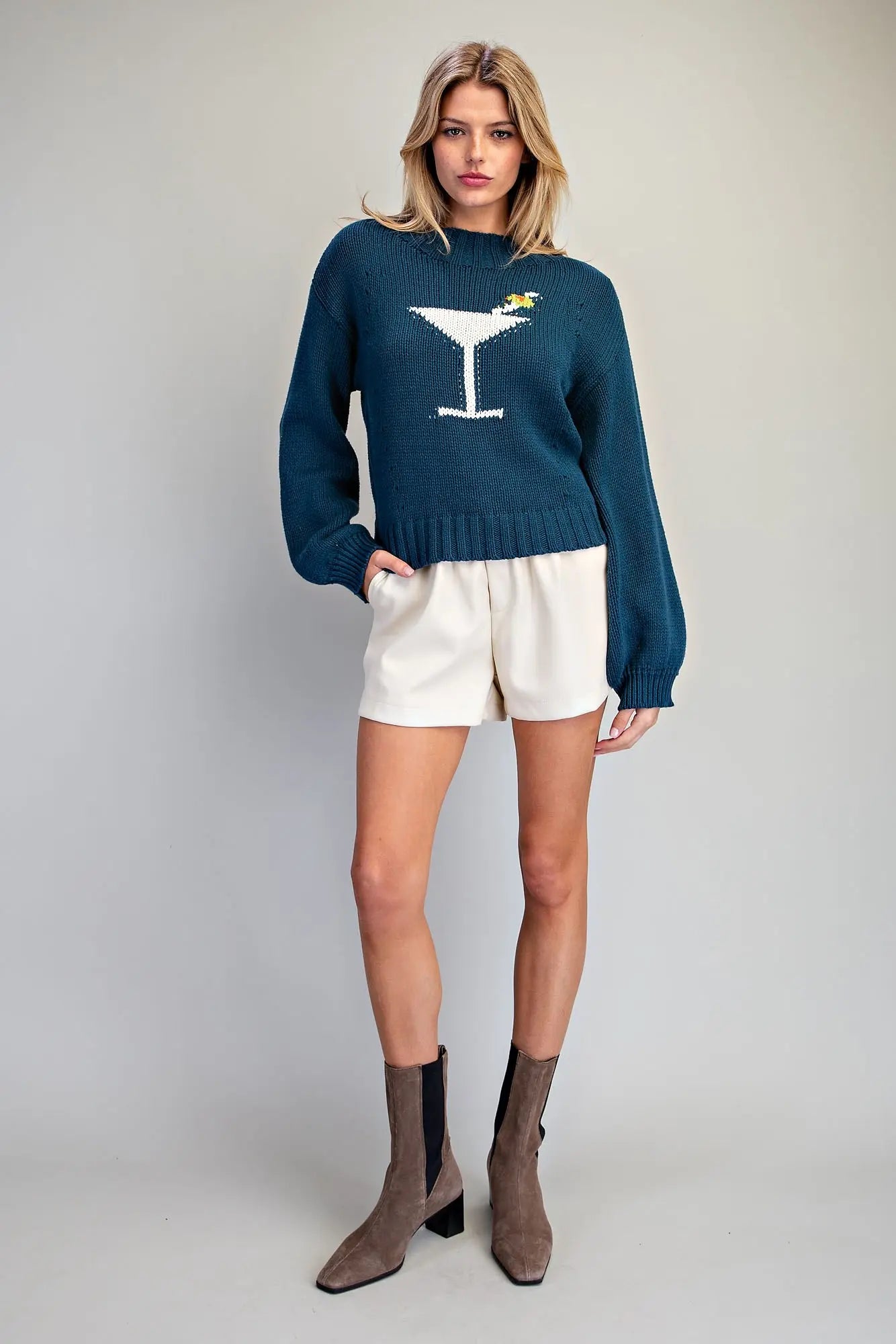 Martini Balloon Sleeve Sweater