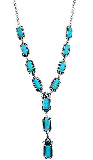 Turquoise Stone Y Necklace