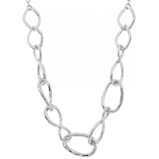 Twisted Silver Chain Necklace