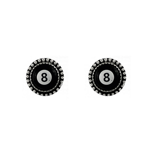 8 Ball Stud Earrings